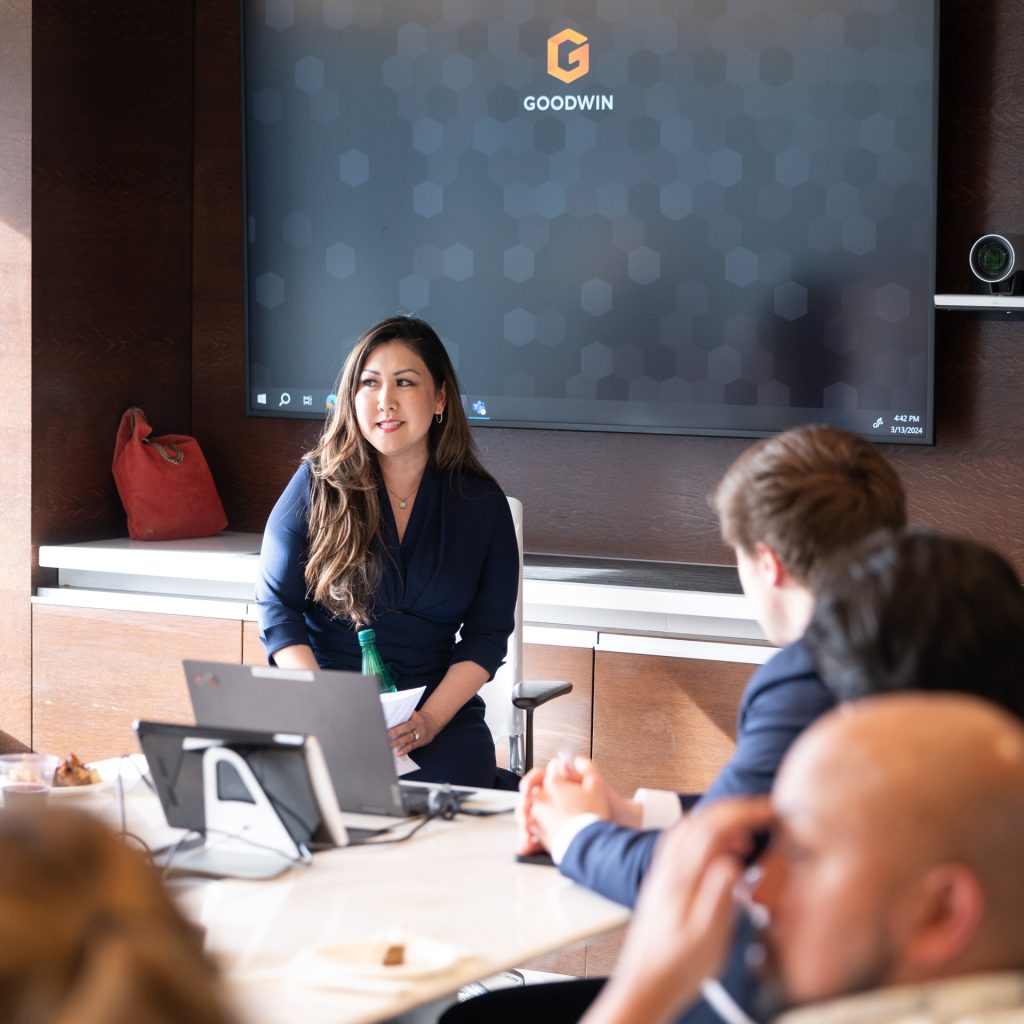 Brooke Hasegawa speaks with students at the Los Angeles Bankruptcy Residency
